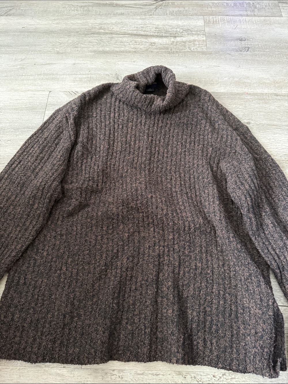 Guess Men's Brown Marled Ribbed Turtleneck Sweater